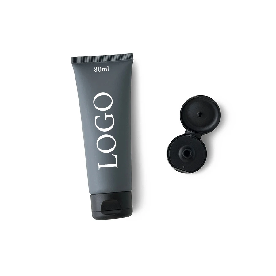 Wholesale 80 mL gray matte PE plastic packaging facial cleanser Body Lotion Sunscreen makeup skin care lotion cosmetic hose