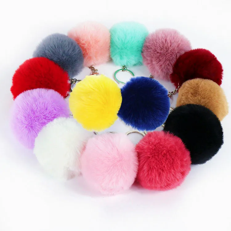 2025 Wholesale Bag Accessories Lovely Puffs Key Chain Key Chain Fluffy Key Chain Custom