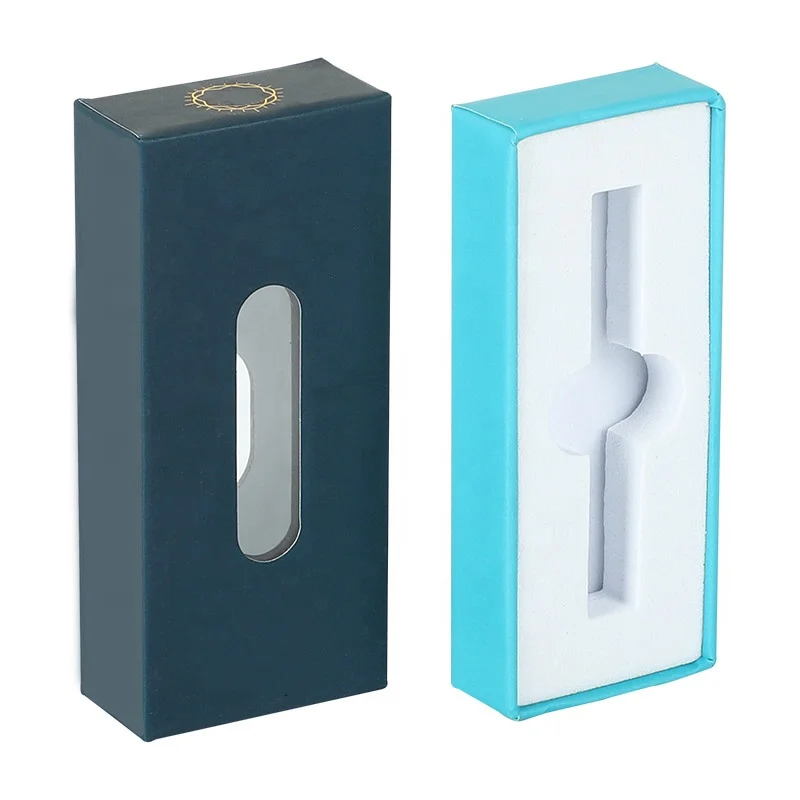 UKETA customized child proof safety button lock cartridge packaging sliding Child Resistant paper box with insert