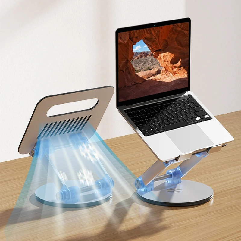 Adjustable 360 Rotating Aluminum Portable Laptop Stand For Macbook Air Xiaomi Dell HP Lenovo PC Tablet
