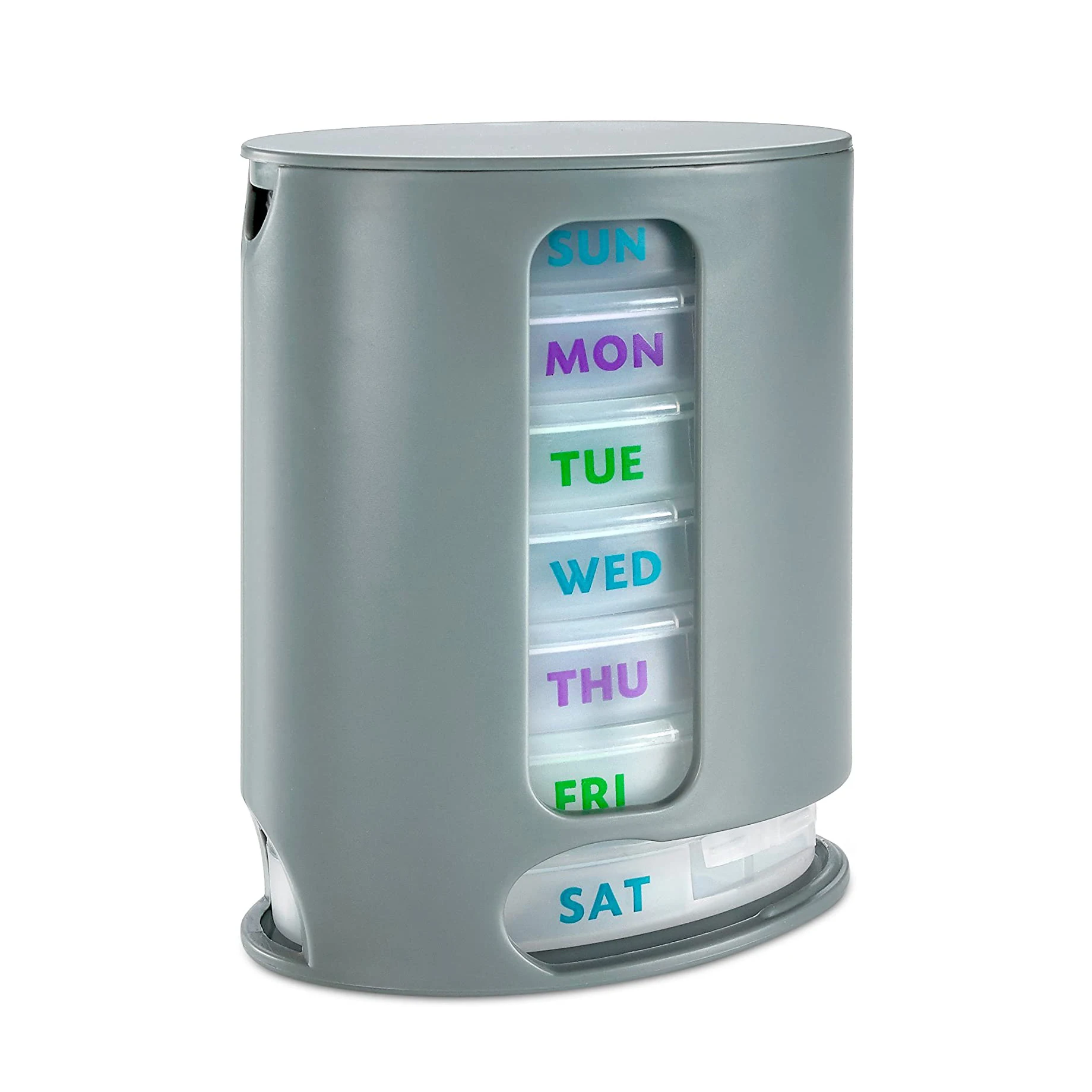 Weekly Pill Box, 7 Days Portable Travel Prescription and Medication Pill Organizer, 28 Grids Compartments for Holding Vitamins