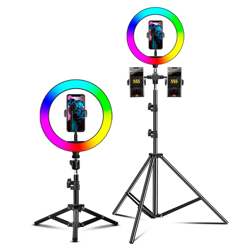 
7 color 2020 popular Hot Round 10 inches Fill Shadow Live broadcasting lamp Fill light Ring light LED Light Influence 