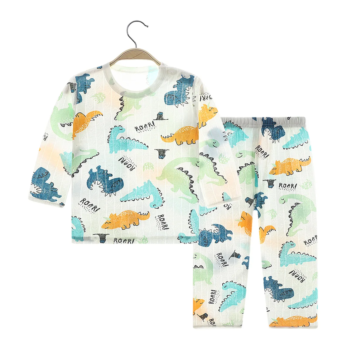 Домашние костюмы, хлопковая одежда для кондиционера, хлопковая Детская летняя Пижама без косточек для весны и осени