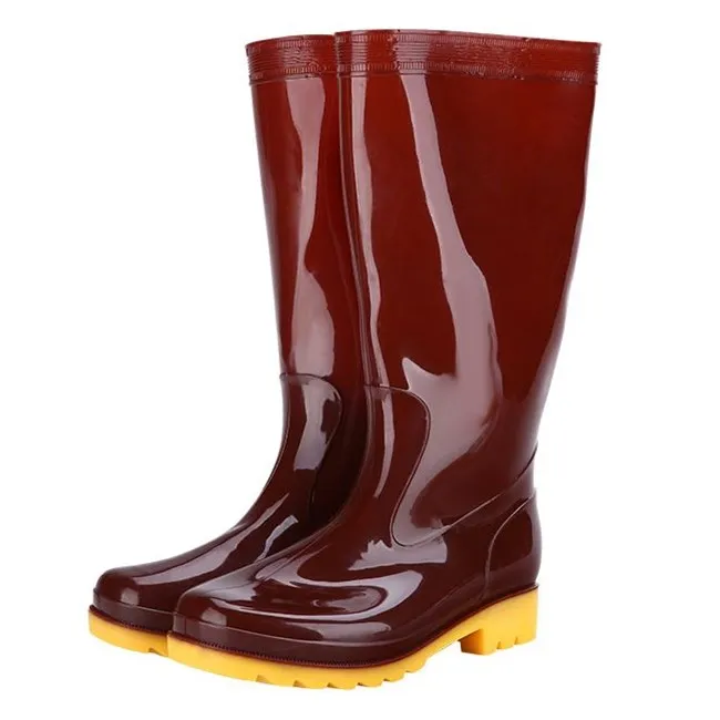 Мужские высокие резиновые сапоги, Нескользящие, износостойкие, для улицы, водонепроницаемая обувь