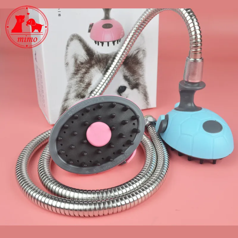 Pet Shower Sprayer Pet Bathing Tool for Dog Combines Handheld Bathe Shampoo Massage with 4 Hose Adapters Indoor Outdoor Use