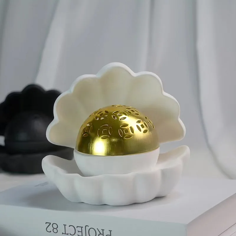 Хит продаж керамическая ароматическая плита в форме ракушки украшение для дома интерьера