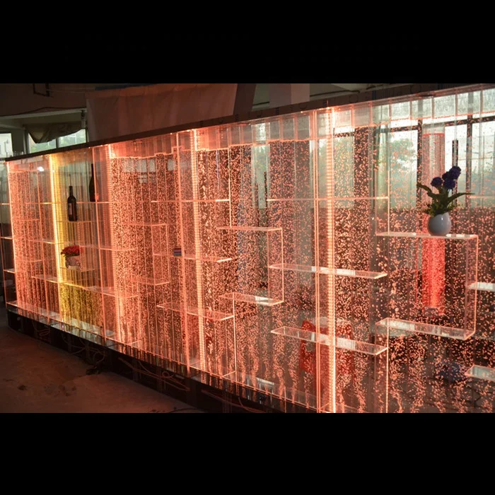 Барная мебель для ресторана светодиодный акриловый Прохладный водяной шкаф витрины