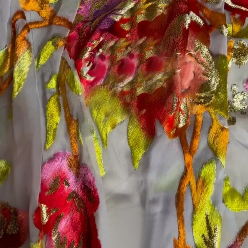 High Quality Luxury Thread Blended Jacquard Pure Silk Dress Fabric for Somalia Dirac Fransawi Suit and Sudanese Fabric