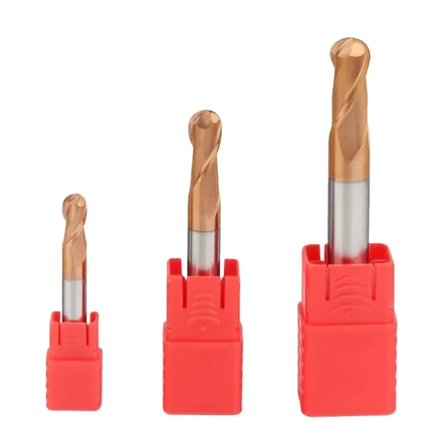 HRC55 2Flute end mills Ball Nose End Mill Tungsten Hard Steel Carbide For CNC Mechanical Metals Machining Endmill