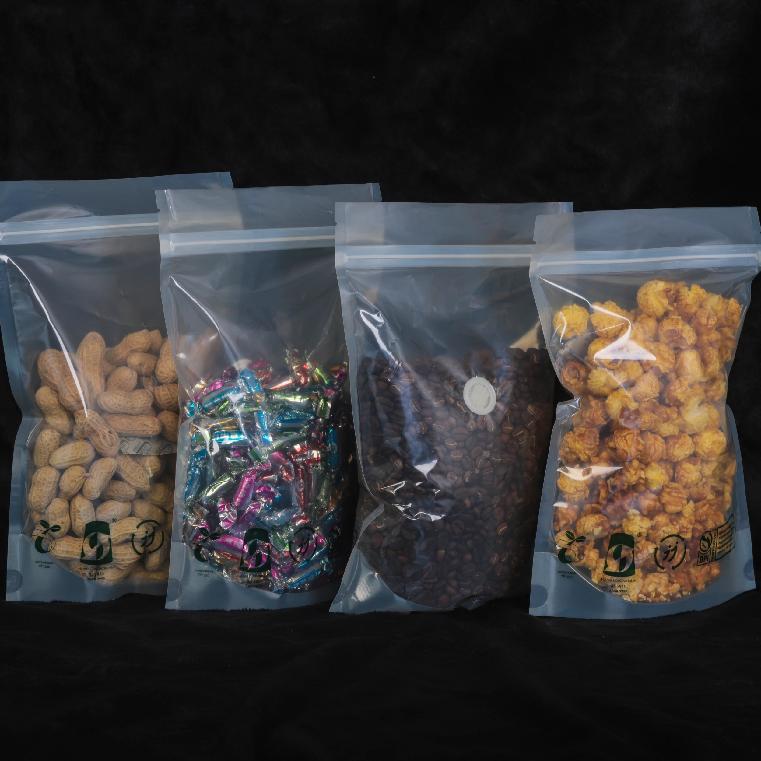 custom biodegradable Coffee Bean Gusset Bag Selling Fashion the Coffee Bags heat seal pack pouches with degassing valve