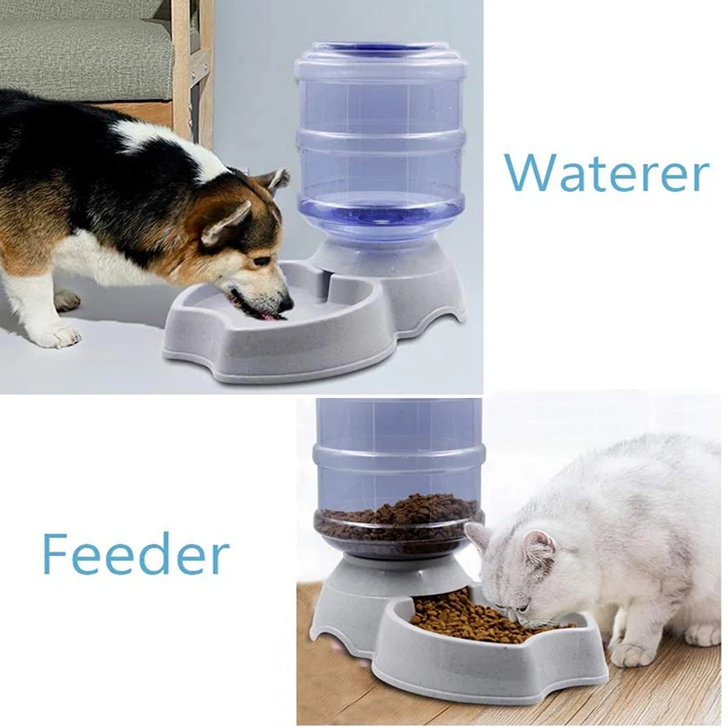 3.8L Dog Bowl Dog Water Dispenser Automatic Feeding Bowls Pet Waterer Feeder Bowl for Dog Cat Large Capacity Cat Water Fountain
