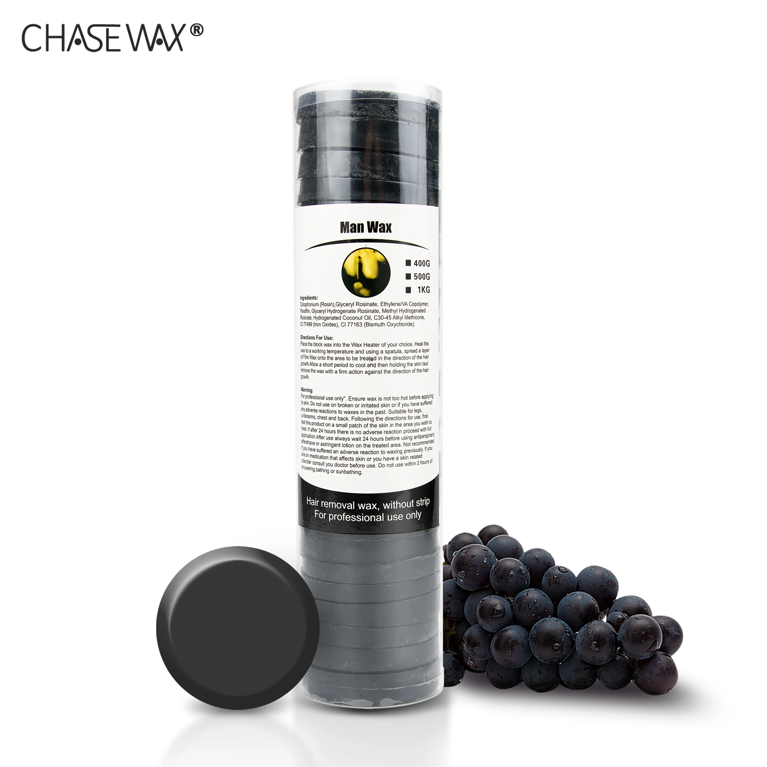 Super 500g Black Wax Block  Hard Wax Hair Removal  For Men  Body Waxing