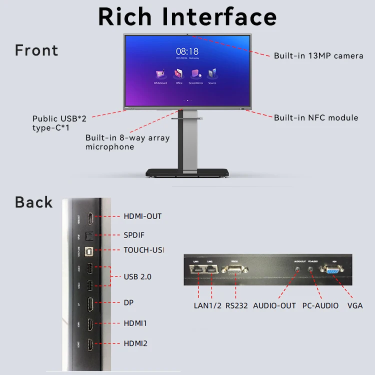 Horion teaching portable instrument utensils digital teaching large tablets integrated machine equipment interactive board