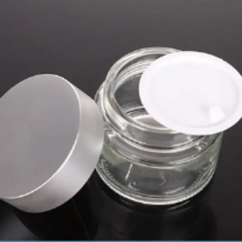 10g 20g 2oz 30 ml 50g 2 oz Luxury Face Cosmetic Lotion Containers Custom Empty Frosted Cosmetic Cream Glass Jar with Lids