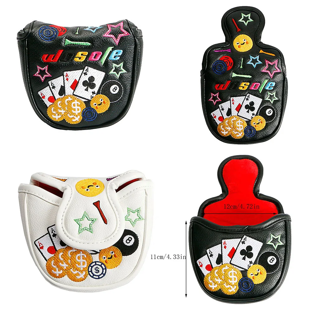 custom PU leather Protector Cover Magnetic Blade golf Club putter mallet Headcover