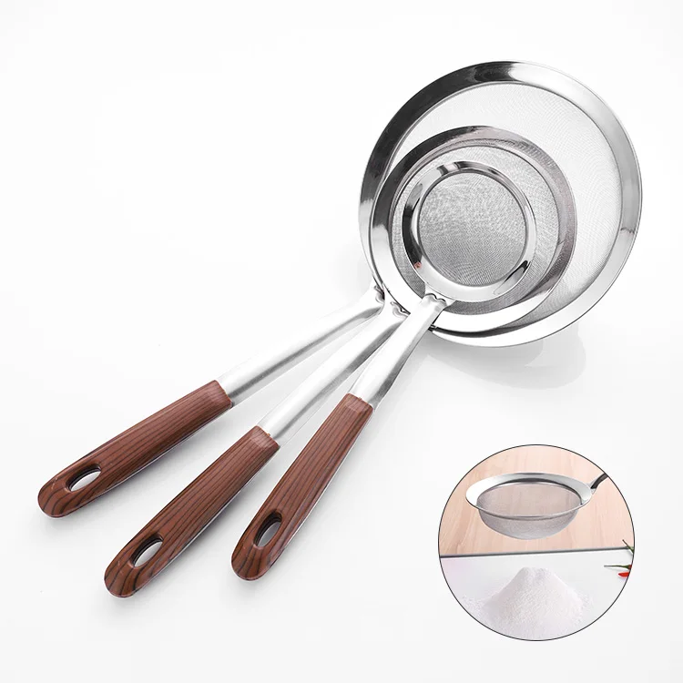 Amazon Hot Sale Premium Quality Set 6pcs Set Stainless Steel Filter Colander Fine Mesh Strainer