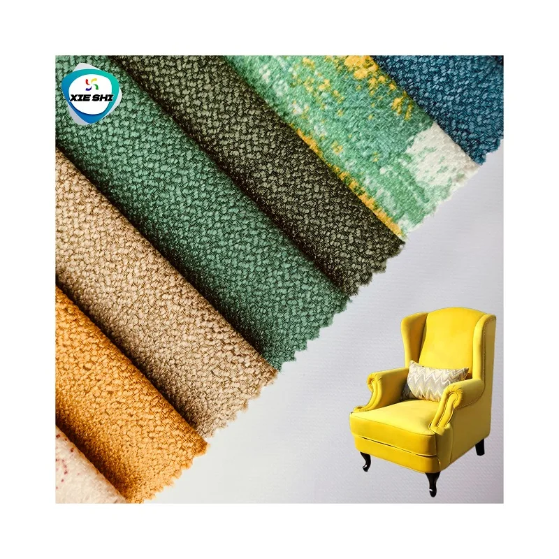 2024 Popular 100% Polyester Sofa Fabric Velvet Embossed Jacquard Fabric For Sofa