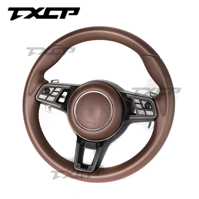 Fit for Porsche Panamer-a Cayenn-e Maca-n 718 911 Cayca-n 918 Taycan Carbon Fiber Steering Wheel