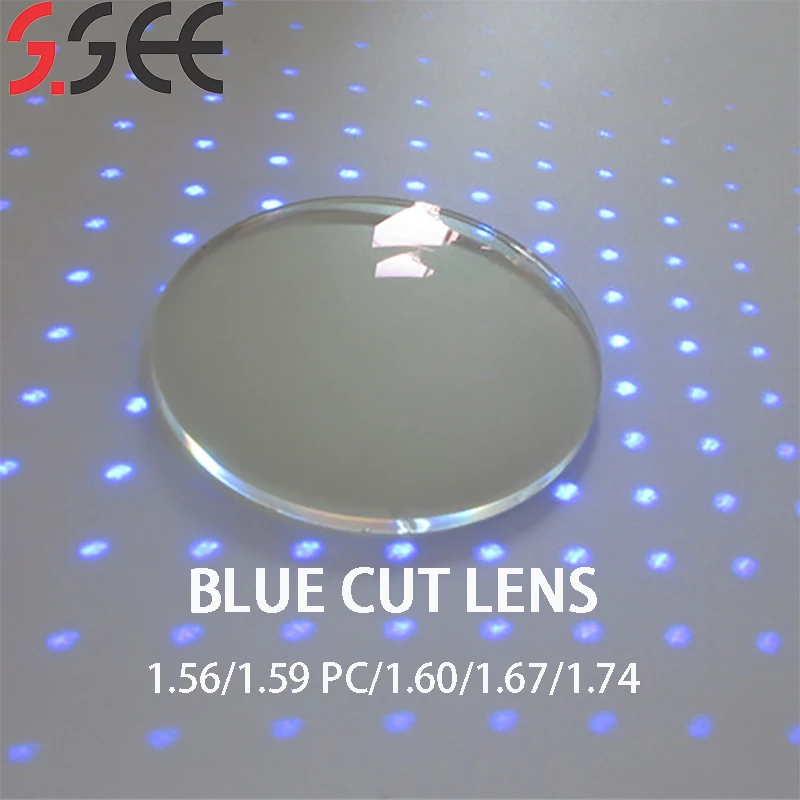 SEESEE оптический cr 39 1 56 67 74 синий вырезать UV420 HMC одновидный фильтр объектива блок оптических линз