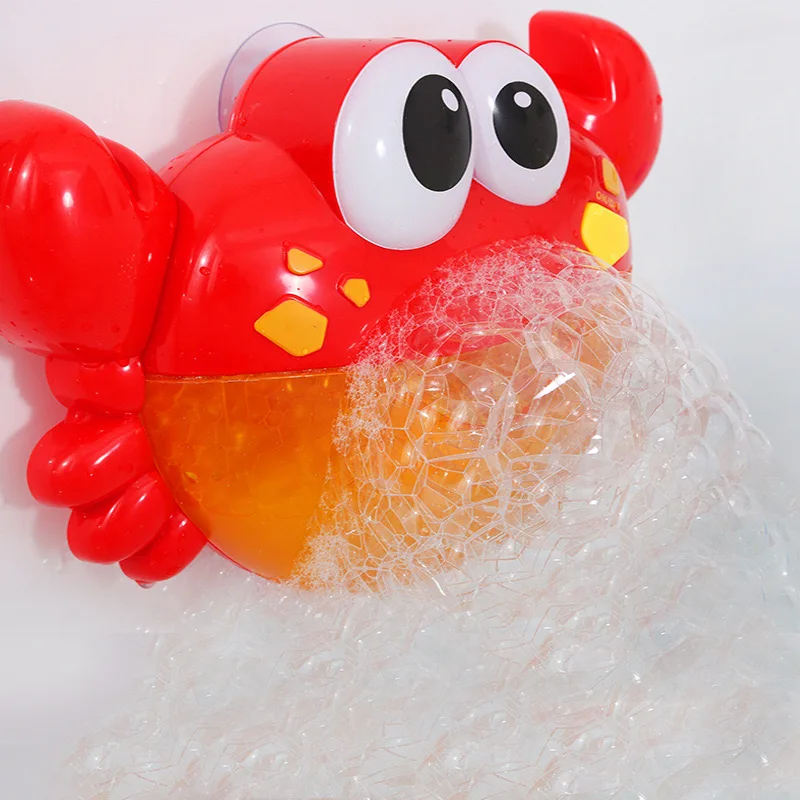 Funny Baby Bath Bubble Machine Cute Bubble Crab Bath Toy With Music Automatic Soap Maker Baby Bath Foam