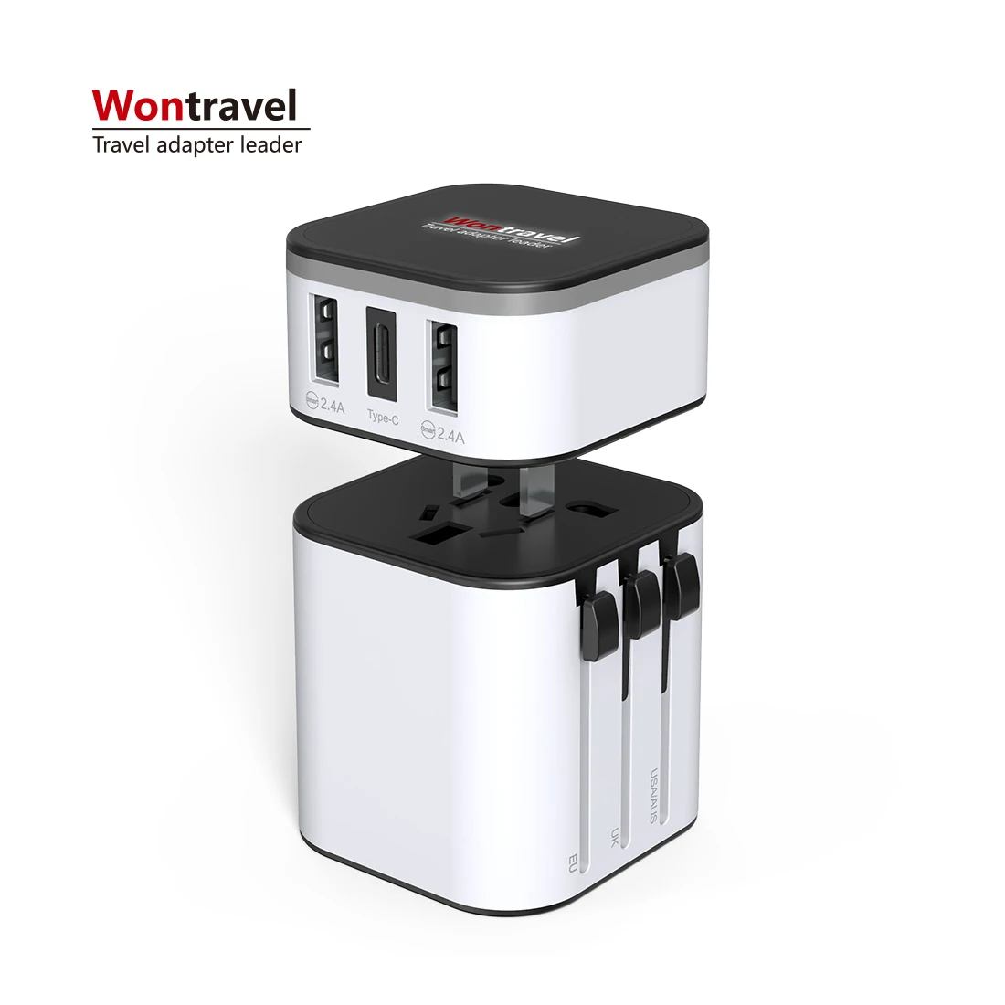 Gift item with customized logo multifunctional plug converter usb wall socket travel adaptor