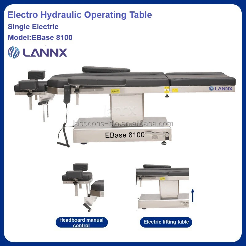LANNX EBase 8100 Hot sell Electric hydraulic operating table medical equipment cosmetic surgery examination bed operation bed