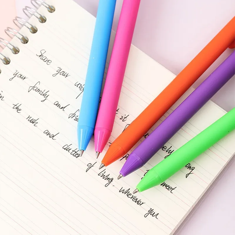 anime pens point customized printed stationery gel glitter cute kids color set kawaii promotional logo mini eco pens with logo