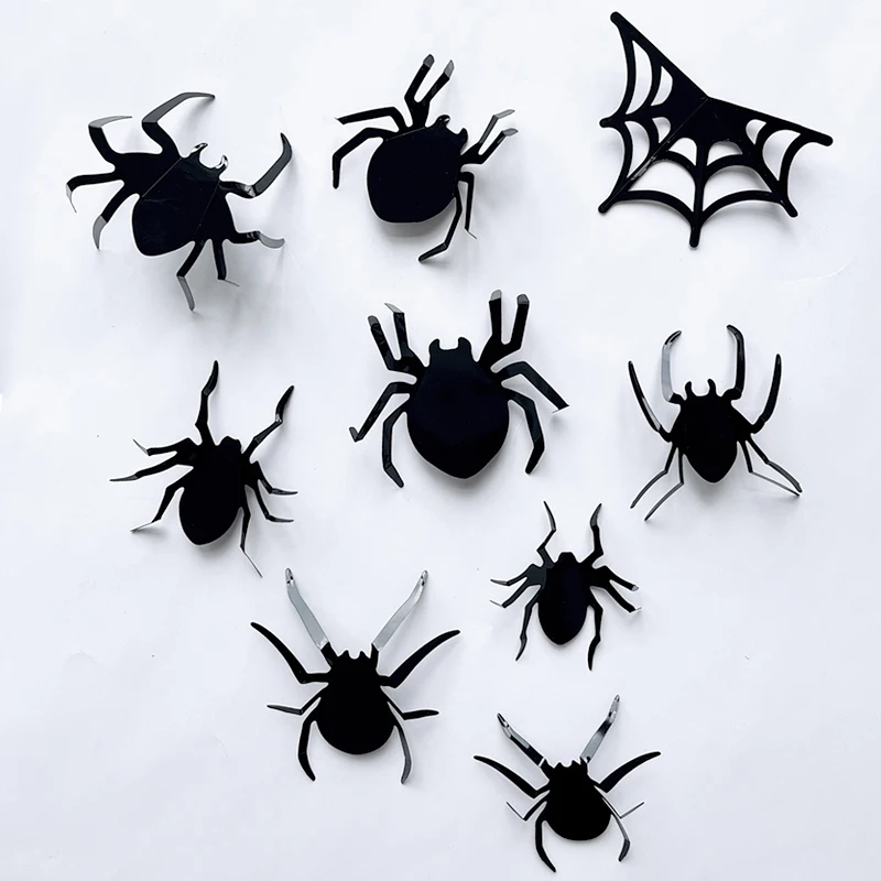 Hot Push 3D Stereo Halloween Bat Spider Amazon Cross Border PVC Sticker Foreign Trade Festival Party Floor Wall Sticker