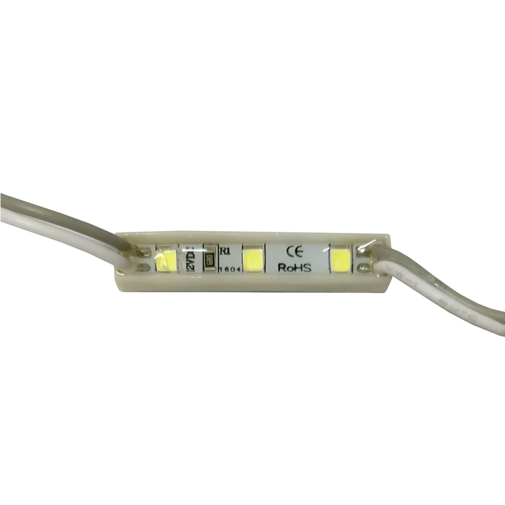 3528 3 led module 5 years warranty 12v 0.24W everlight smd 3528 3 mini led module for slim channel letter depth is 30-60mm