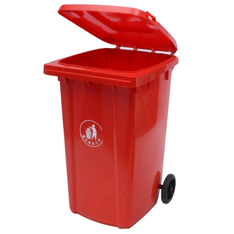 Factory sale durable 240 litre plastic dustbin container for outdoor garbage