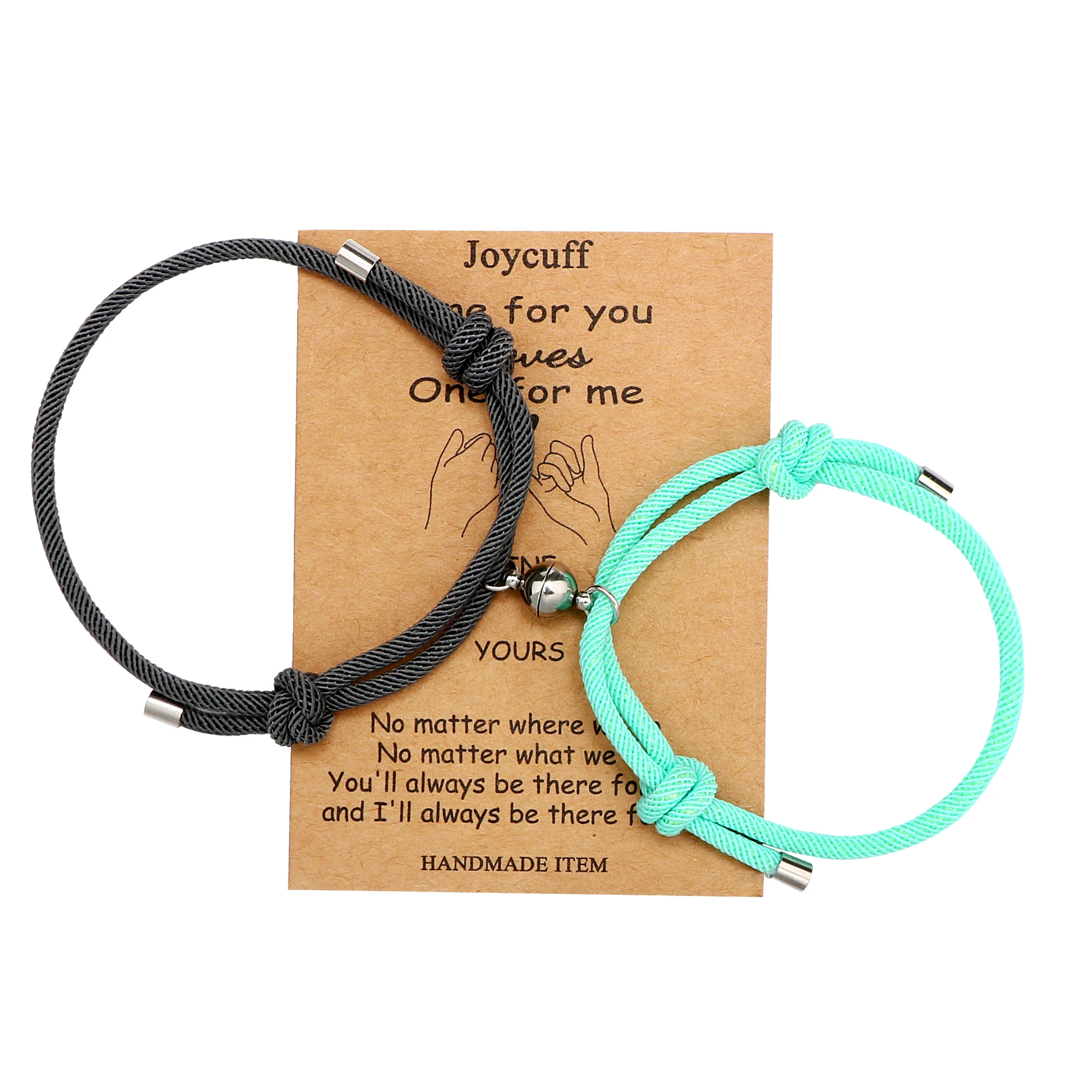 Low MOQ  DIY Thread Bracelet Mens Women Adjustable Magnet Red Bracelet For Lovers Couple Rope Bracelet