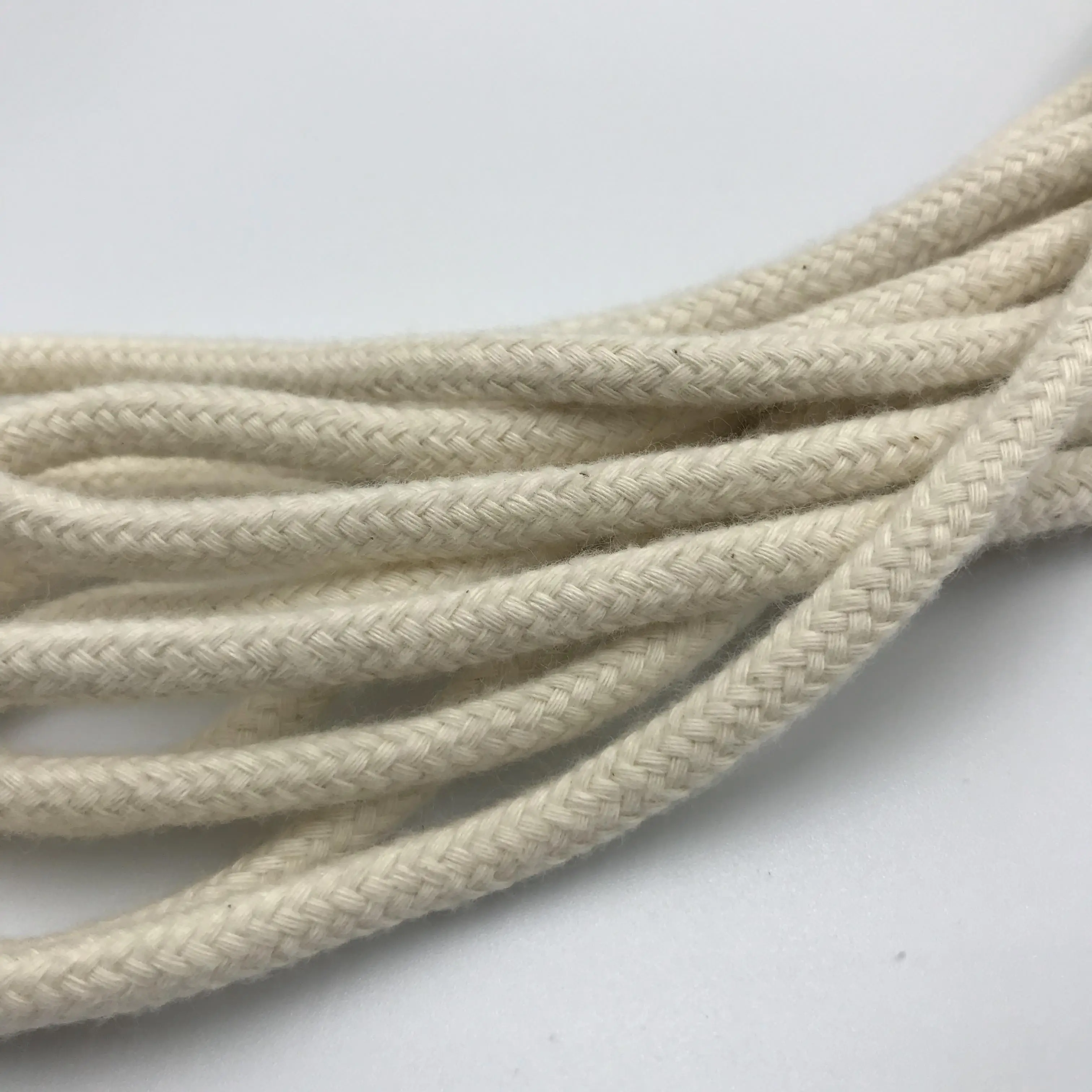 1.5 to 10mm Braided Cotton Cords Custom Color