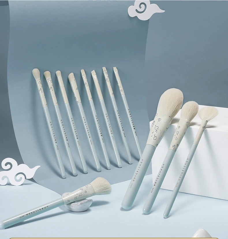 Vegan Natural Hair Wholesale Private Label Professional Custom Logo Free Samples 12 pcs Makeup Brush Set