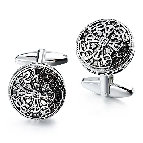 Custom Vintage Enamel Tuxedo Shirt Cufflinks for Regular Wedding Business Men Studs Set Accessories