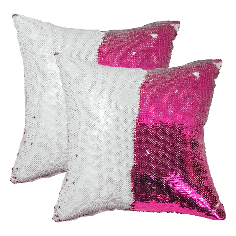 Custom Logo Sequin Pillow Case Sublimation Blank Sequin Pillow Covers Cushion Cover