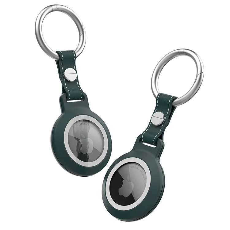 2021 convenient new products ip68 standard 4 color to choose waterproof airtag case for pets with keychain