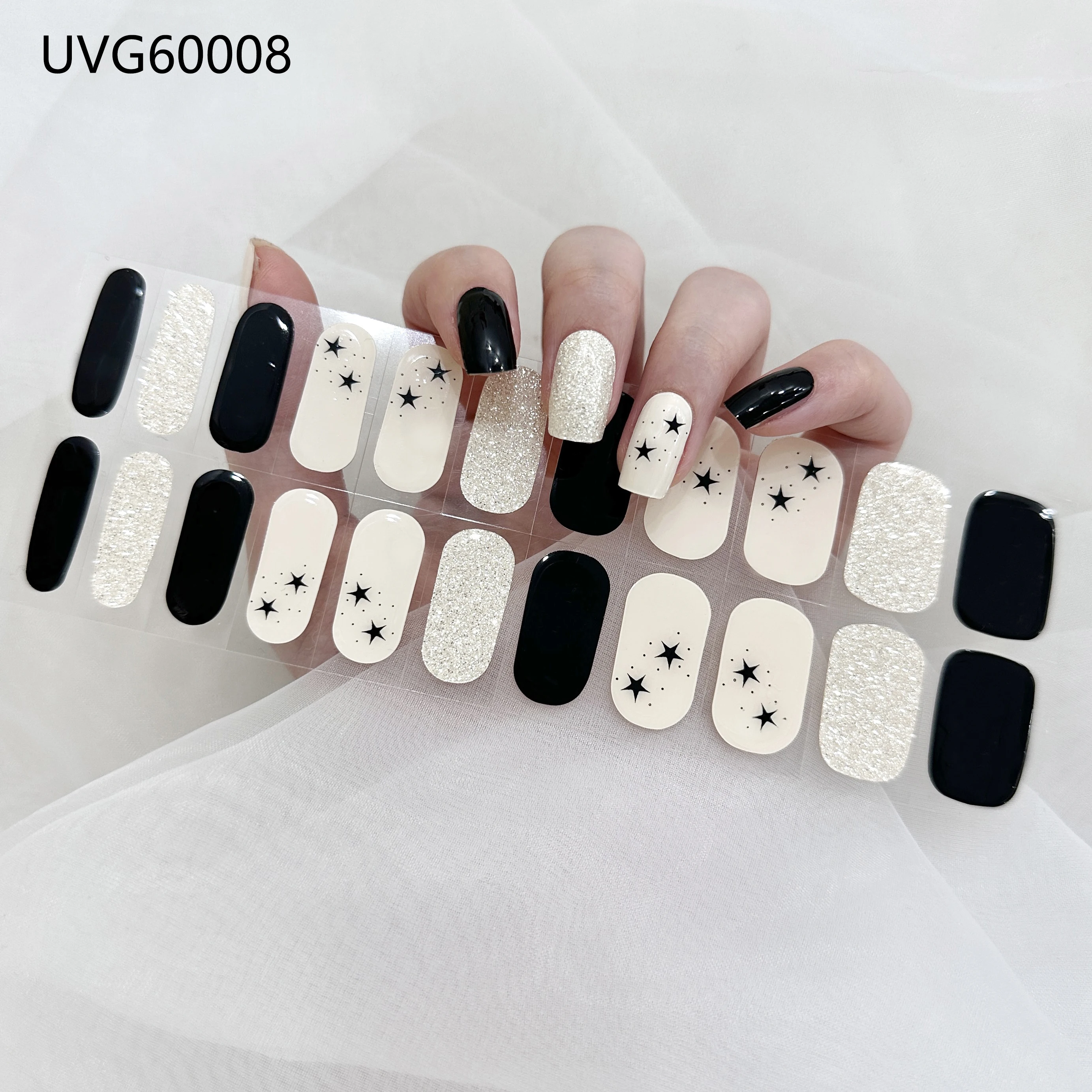 KIKI LEE halloween wholesale Nail art decoration supplies semi cured gel nail wraps in stock buy online