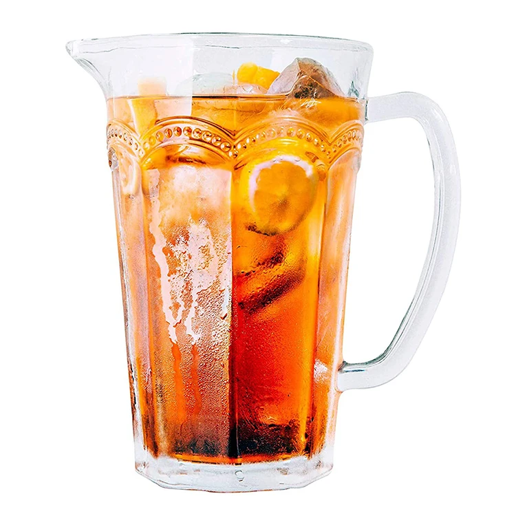 Glass drinking jug High quality 1L glass Jug glass Pitcher With Custom Logo