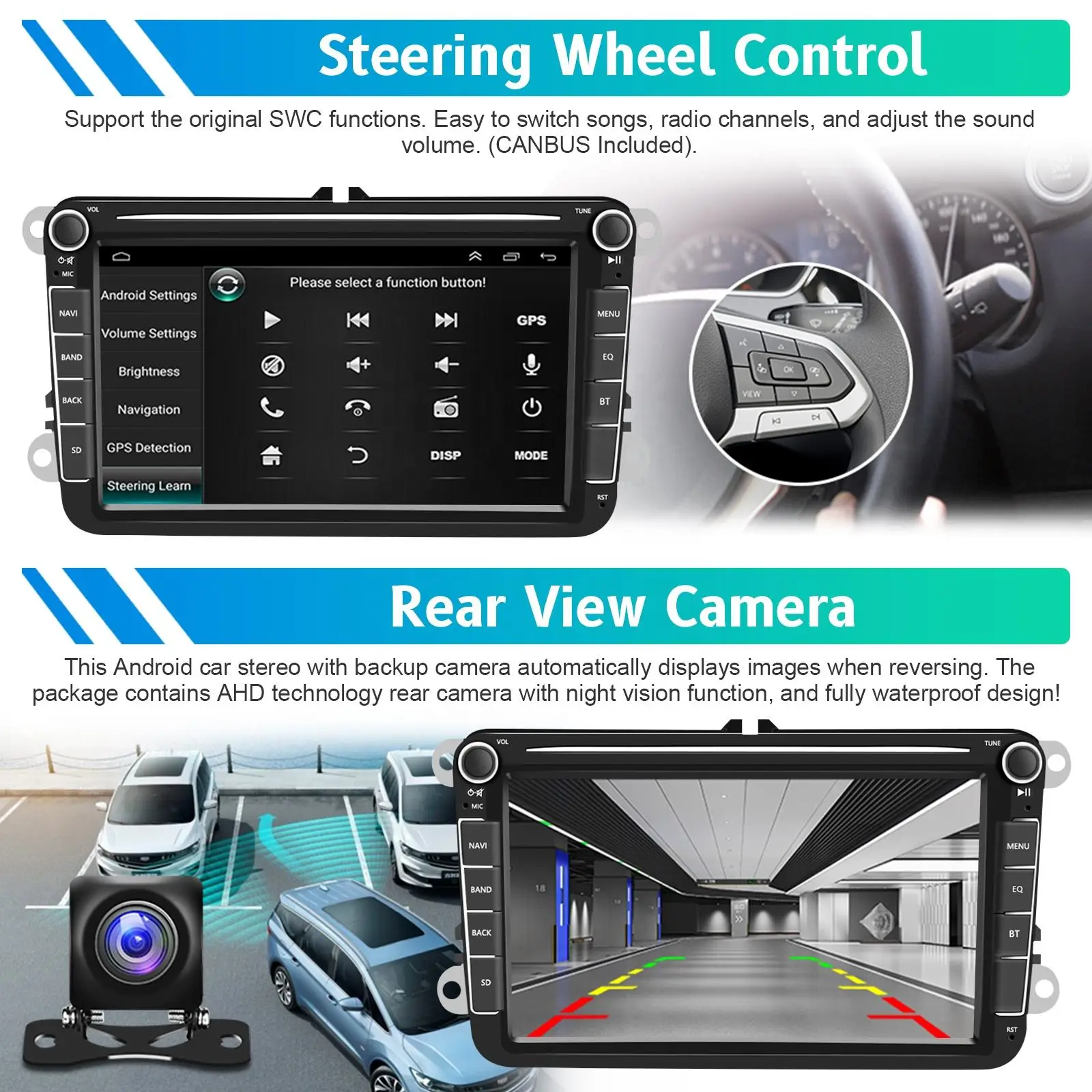 8' Android 13 Autoradio Car Radio Carplay Android Auto GPS WiFi FM RDS For VW/PASSAT/SKODA/POLO/GOLF 5/6