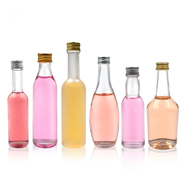 Wholesale 30ml 40ml 50ml 100ml Clear Frosted Mini Beverage Juice Coffee Wine Whisky Vodka Spirit Liquor Glass Bottle for maple