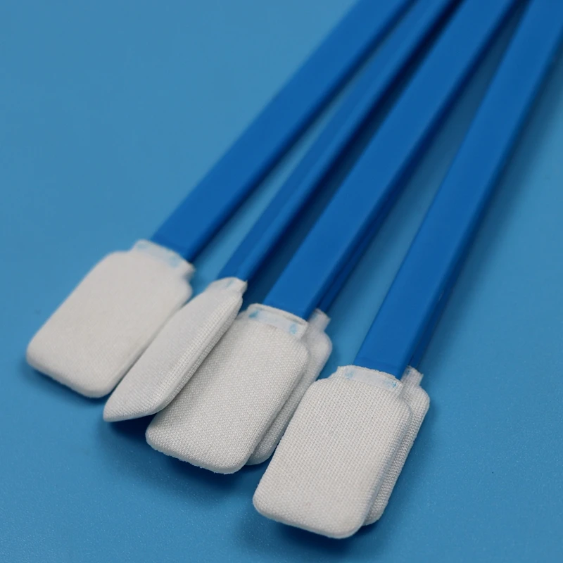 714 Lint Free Flat Rectangular Polyester Swab Cleanroom Microfiber Swab for Screen Cleaning