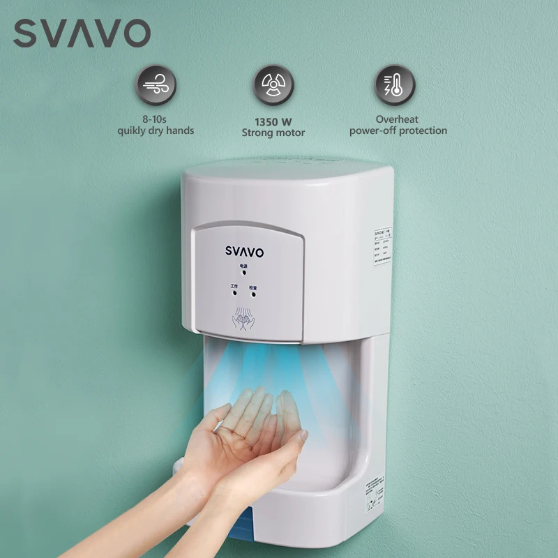 Commercial Mini Electric Sensor seche mains ABS Plastic Secador de manos Home For Toilet Bathroom Automatic Hand Dryer