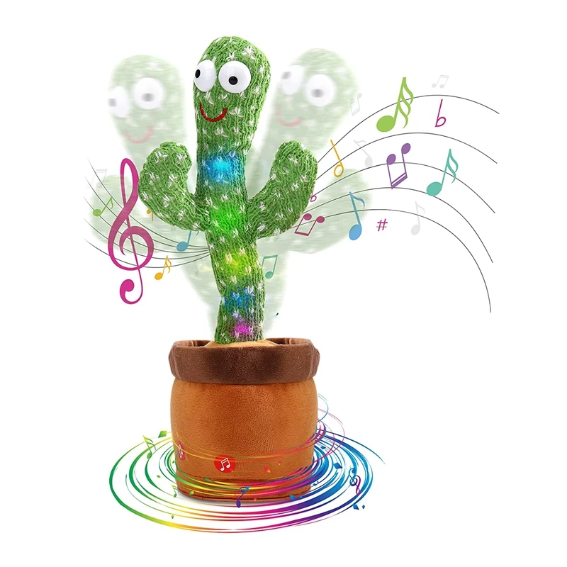 Squid Game Dancing Cactus Fidge Plush Kids Pet Sing Toys Robots Twisting Usb Charging