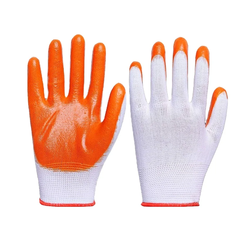 Rubber Coated Industrial Glove with Knitted Cotton