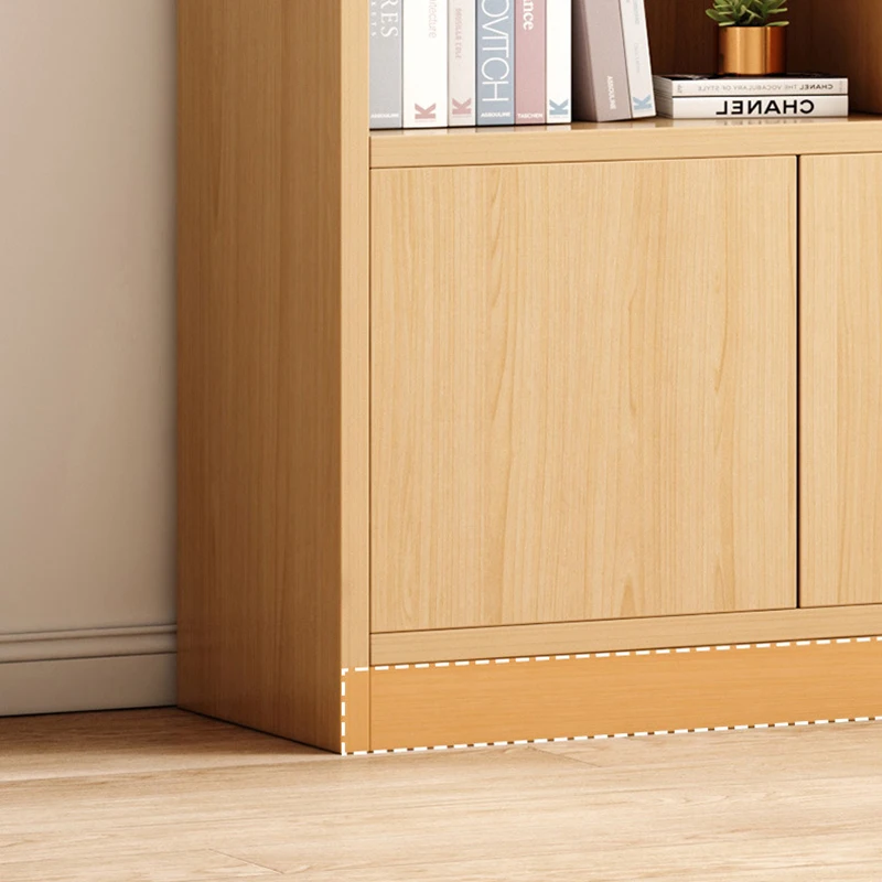 White nordic home office book display rack shelf open bookshelfs tall wooden bookcases cabinet for home