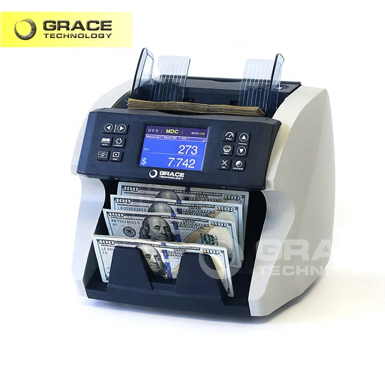 Профессиональный счетчик банкнот GRACE EC1500 купюр с печатью серийного