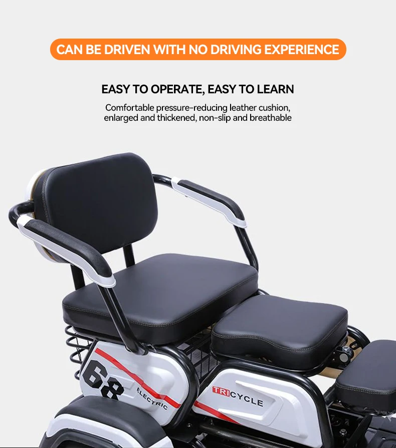 Hotsale Europe Chinese Tandem Motocross Made in China Fast Scooters Price in Paskistan Electric Tricycle for Adult Men and Women