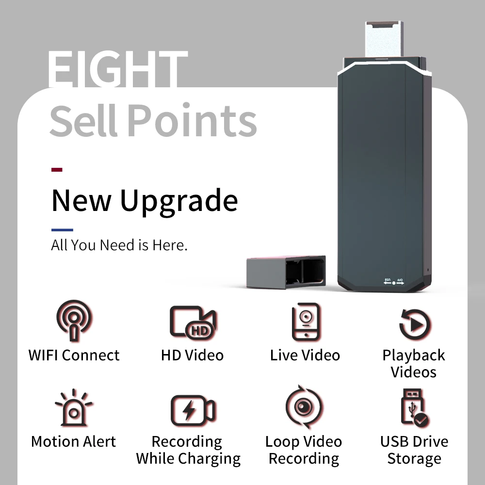 New In Stock WIFI USB Drive 1080P Digital Camera Support 128GB TF Card