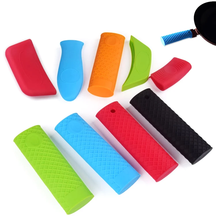 Термостойкая силиконовая резиновая крышка для ручек кастрюль, термоизолированная посуда для чугунных кастрюль