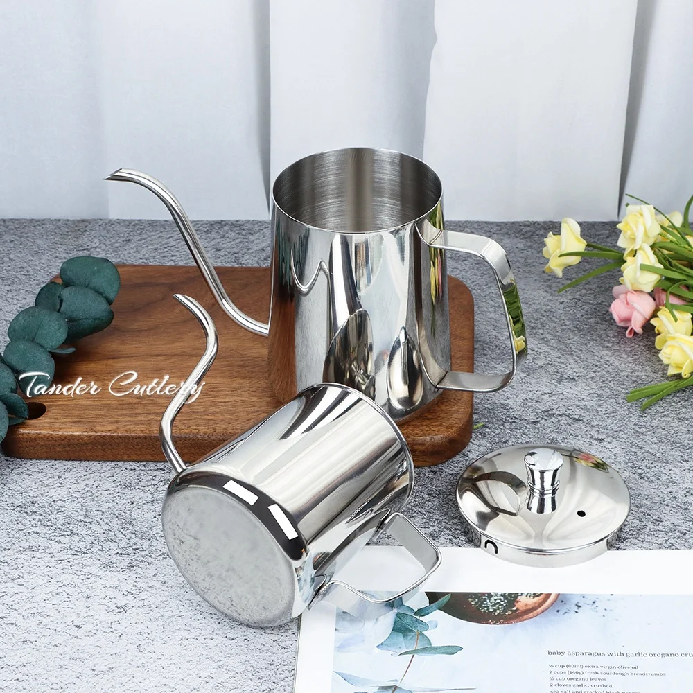 Factory Stainless Steel Gooseneck Manual Pour Over Hand Drip Pot Coffee Kettle Pot For Drip Coffee Milk Jugs  Mini 12 oz / 20 oz